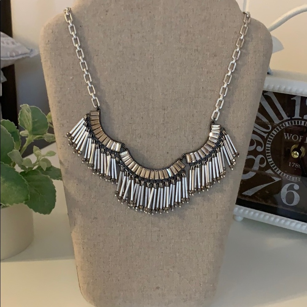 Reversible fringe necklace